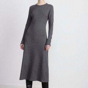 NWT Frank & Oak // The Ribbed Maxi Dress in Cool Grey